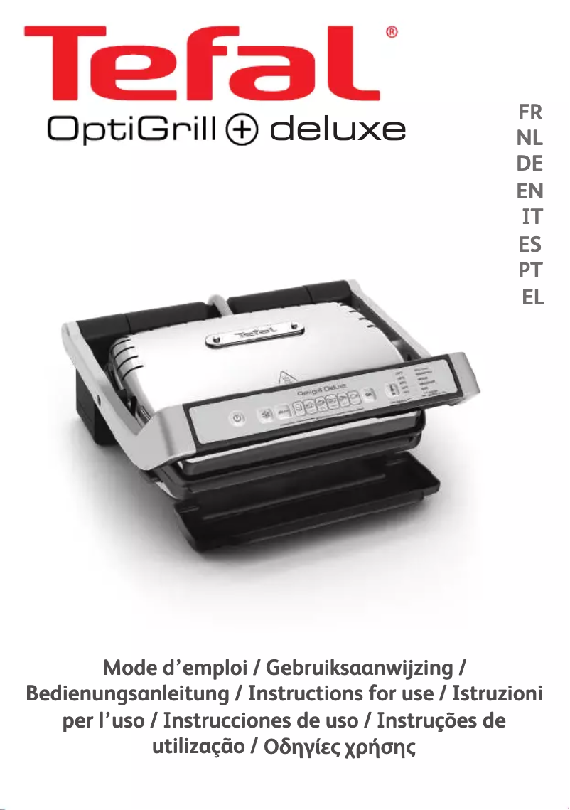 Image de la première page du manuel de l'appareil OptiGrill+ Deluxe GC707D16