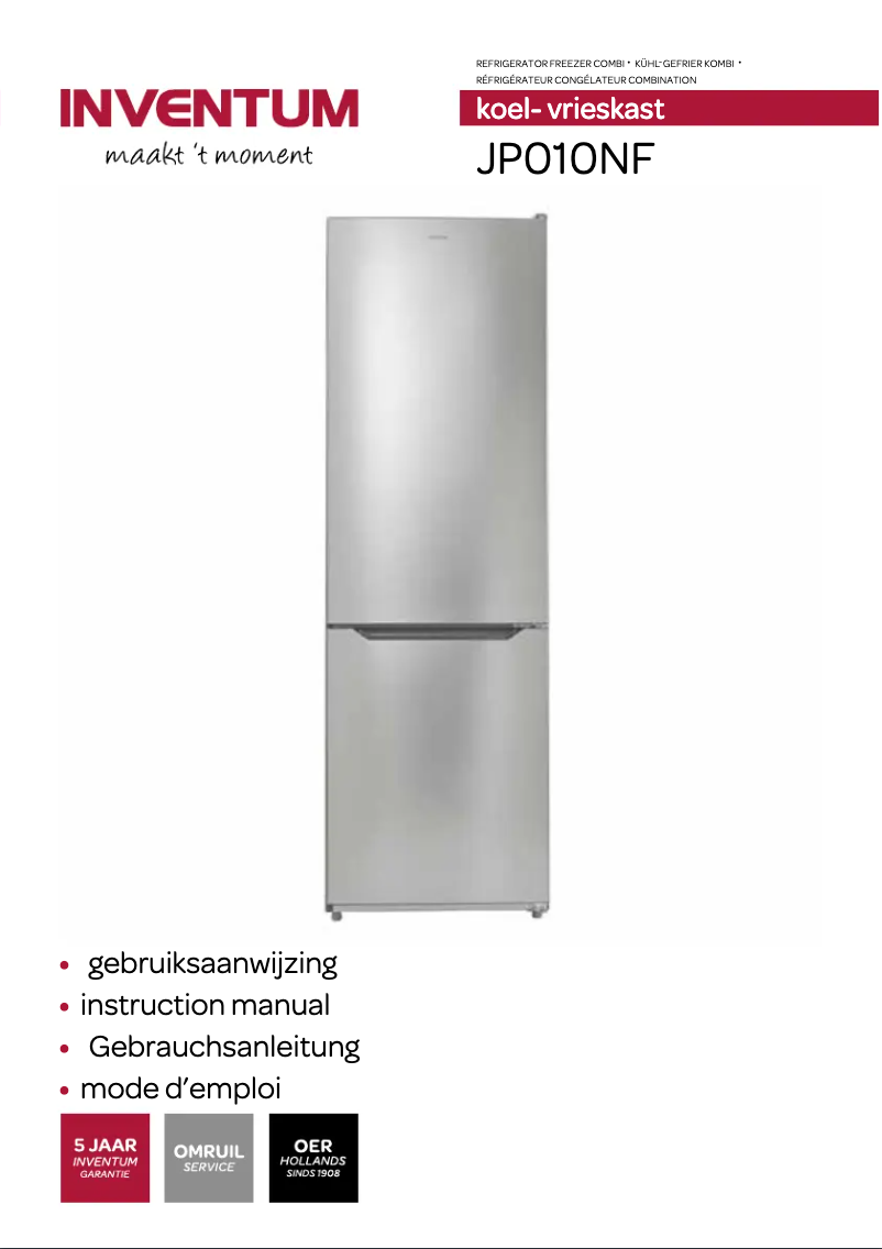 Page n°1 - Manuel utilisateur Inventum JP010NF