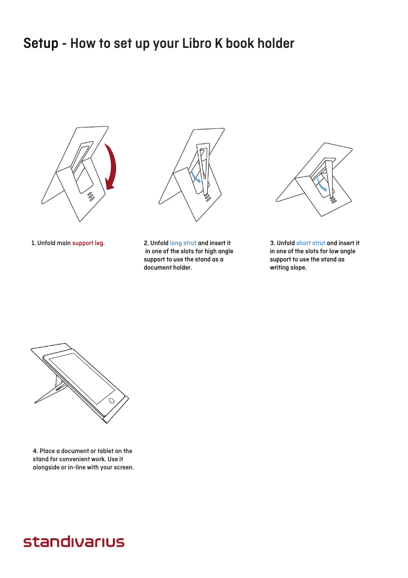 Page 1 of the manual User Manual STANDIVARIUS Libro K