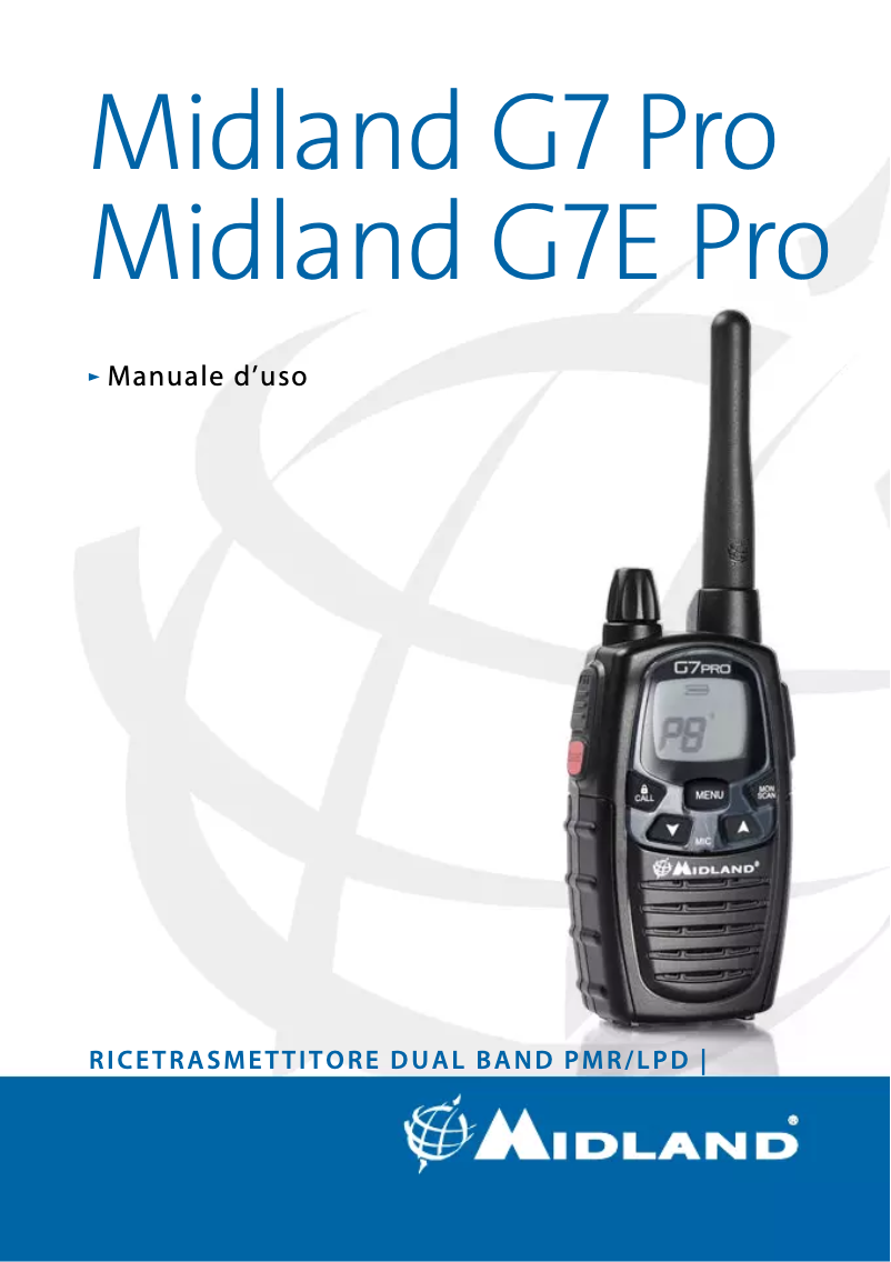 Page n°1 - Manuel utilisateur Midland G7E Pro