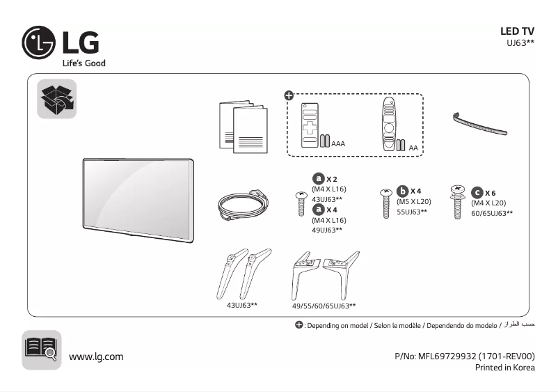 Página 1 del manual Manual de usuario LG 55UJ630V