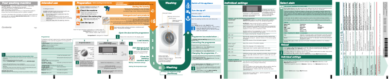Page n°1 - Manuel d'utilisation et d'entretien Siemens WM12S742EE