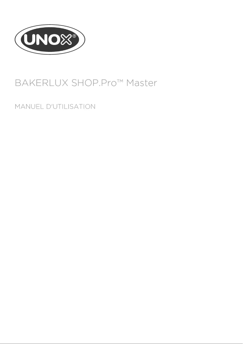 Page 1 de la notice Manuel utilisateur Unox BAKERLUX SHOP.Pro MASTER