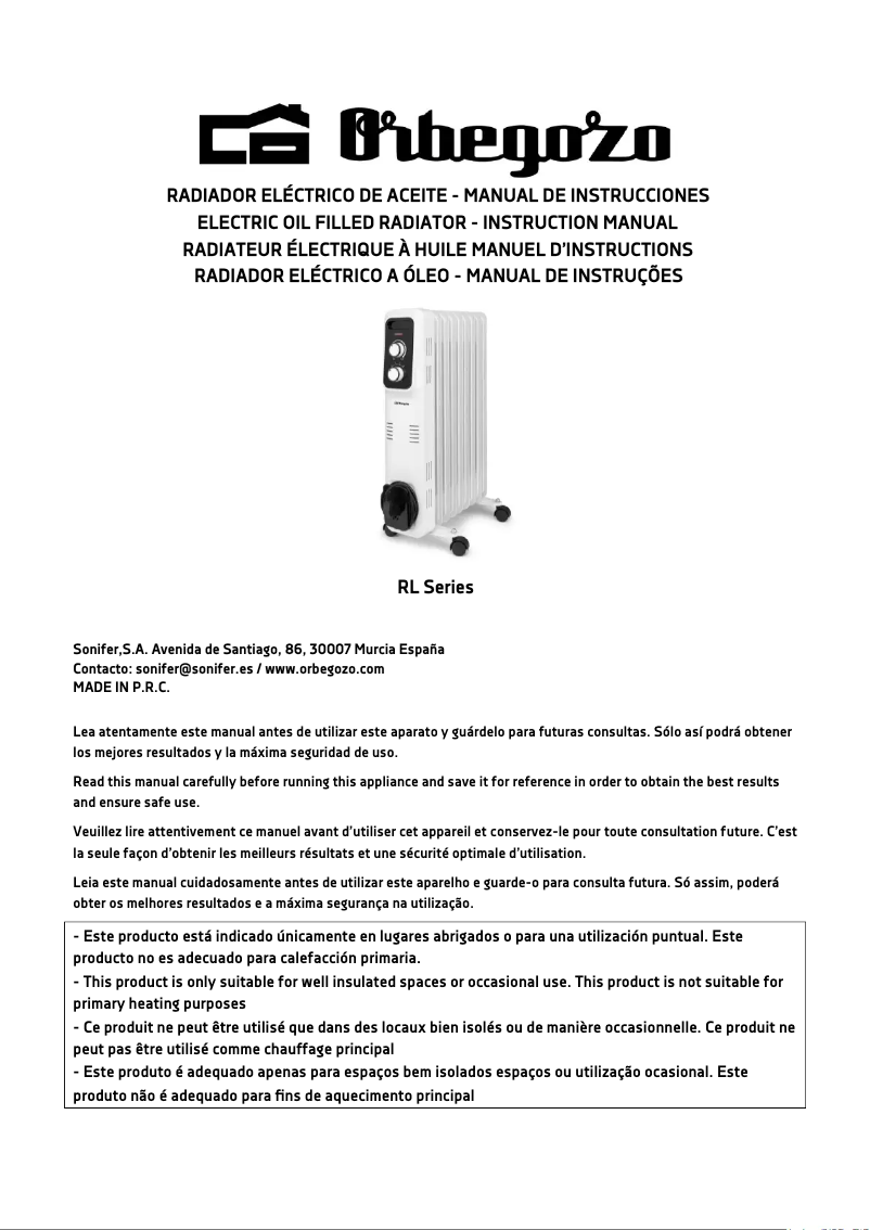 Image de la première page du manuel de l'appareil RL 1000