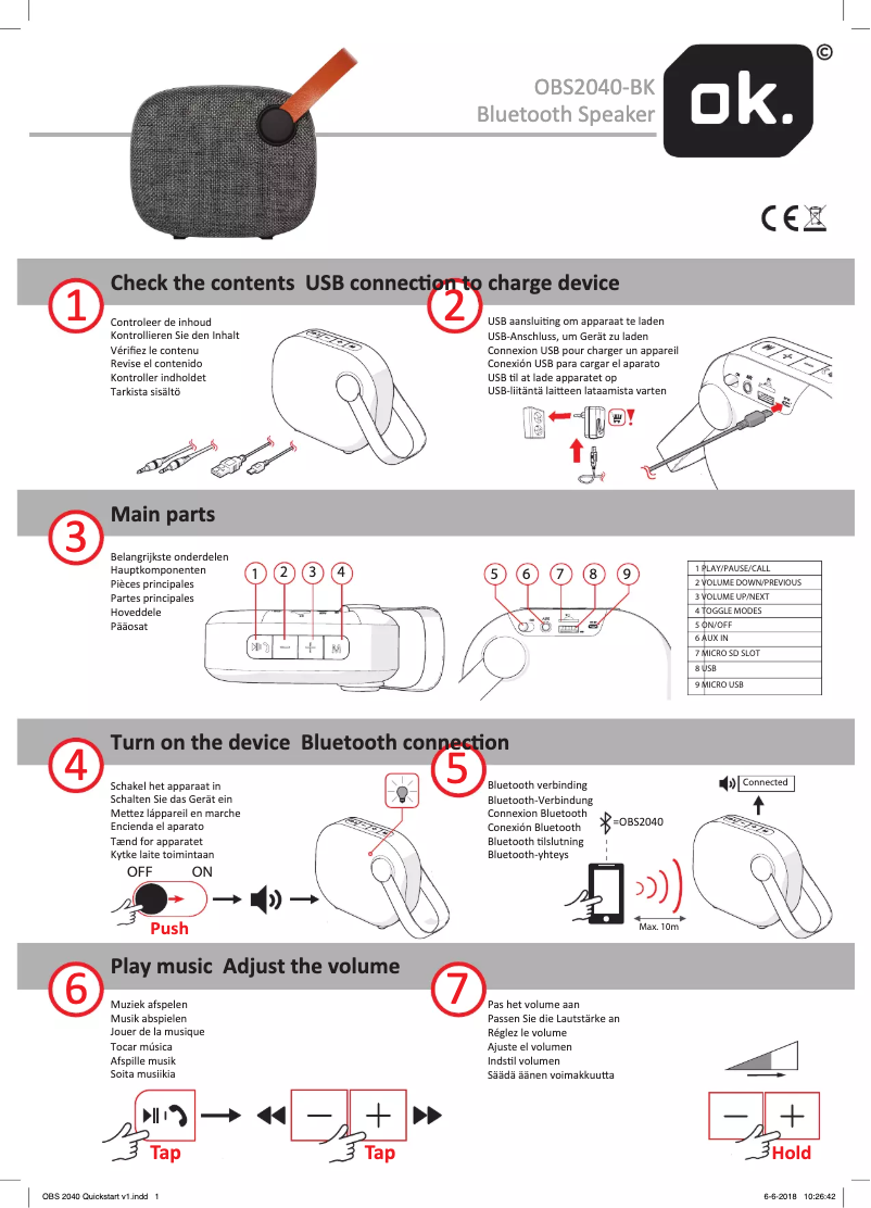 Page 1 de la notice Manuel utilisateur OK OBS2040-BK