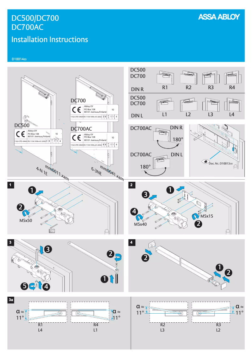 Página 1 del manual Manual de usuario Assa Abloy DC500
