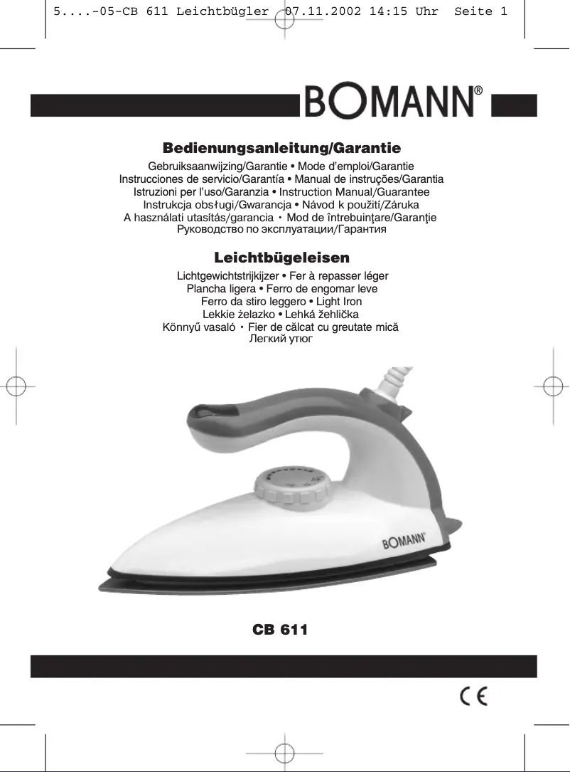 Page n°1 - Manuel utilisateur Bomann CB 611