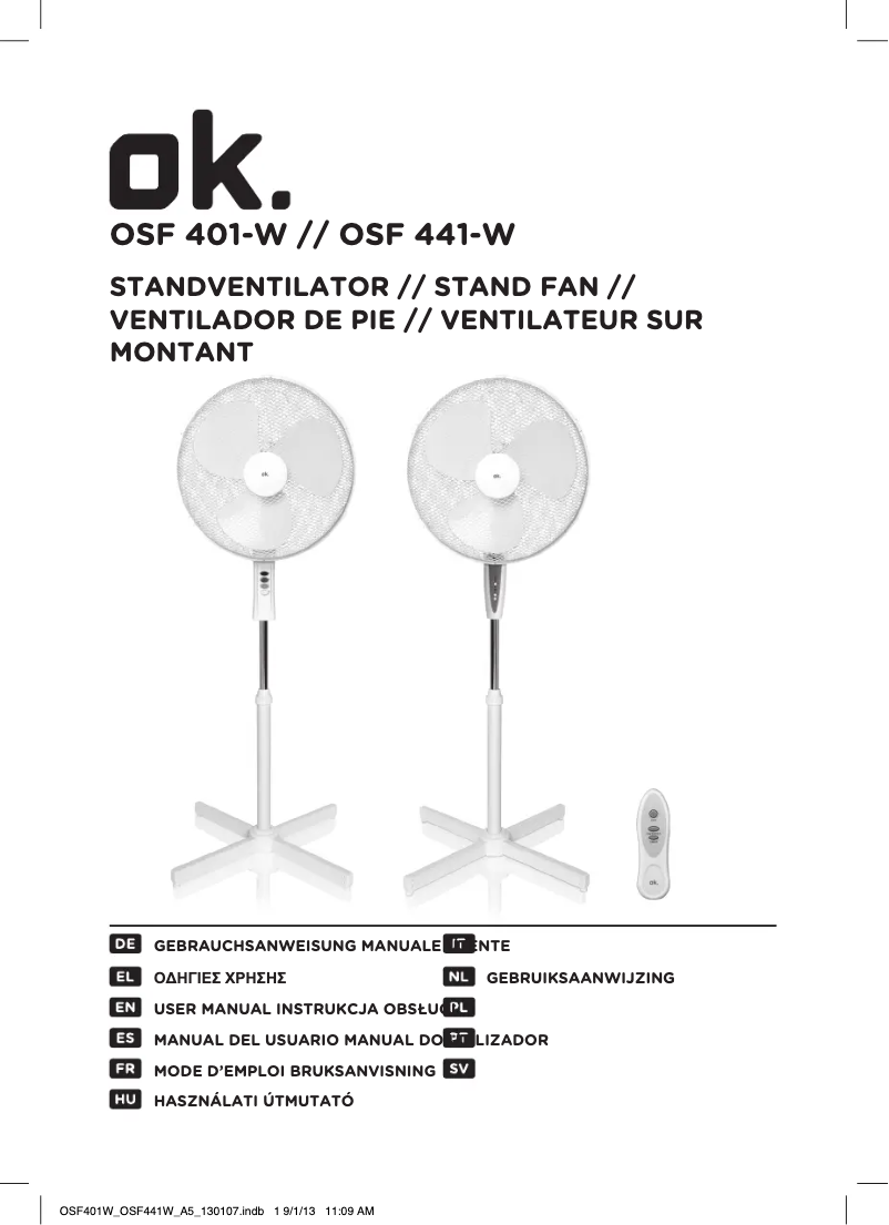 Página 1 del manual Manual de usuario OK OSF 401-W