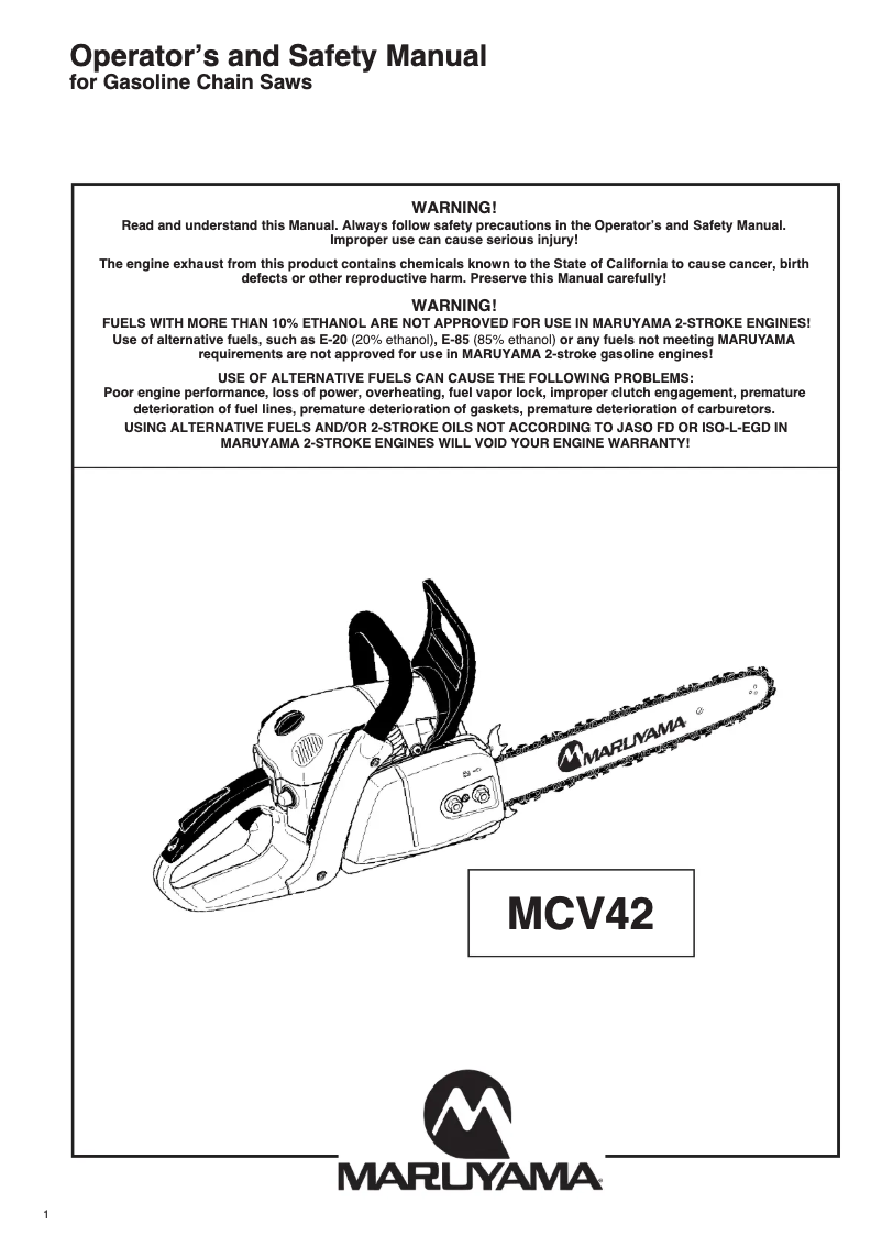 Image de la première page du manuel de l'appareil MCV42