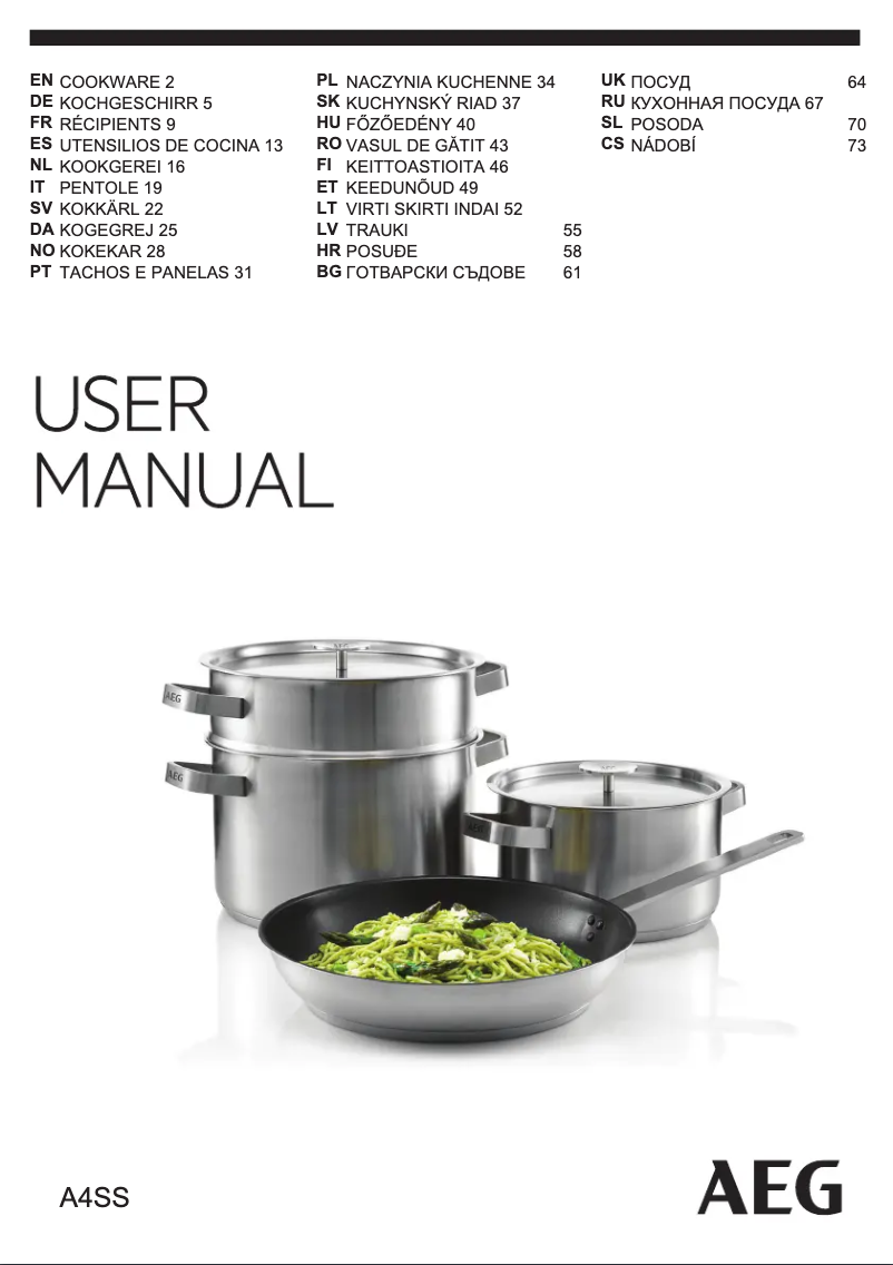 Page 1 de la notice Manuel utilisateur AEG A4SS