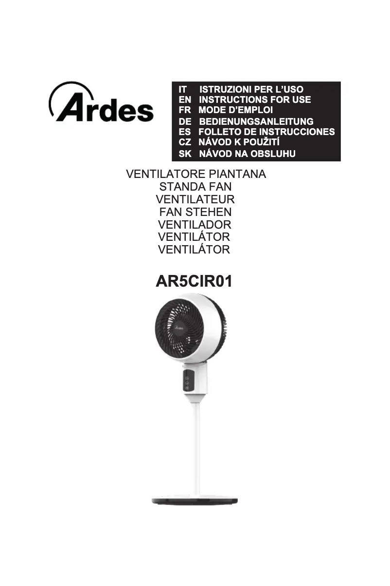 Image de la première page du manuel de l'appareil ARCIR01