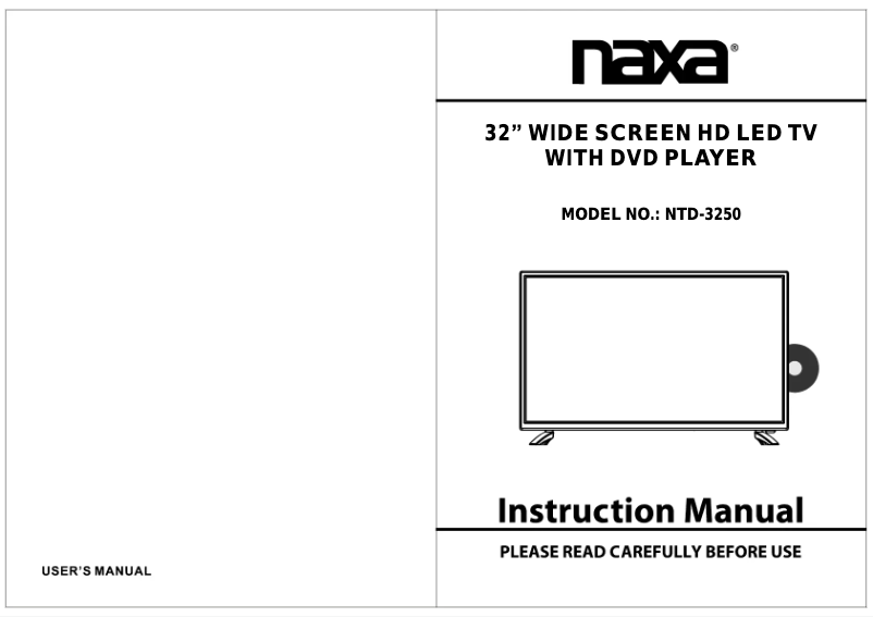 Page 1 de la notice Manuel utilisateur Naxa NTD-3250