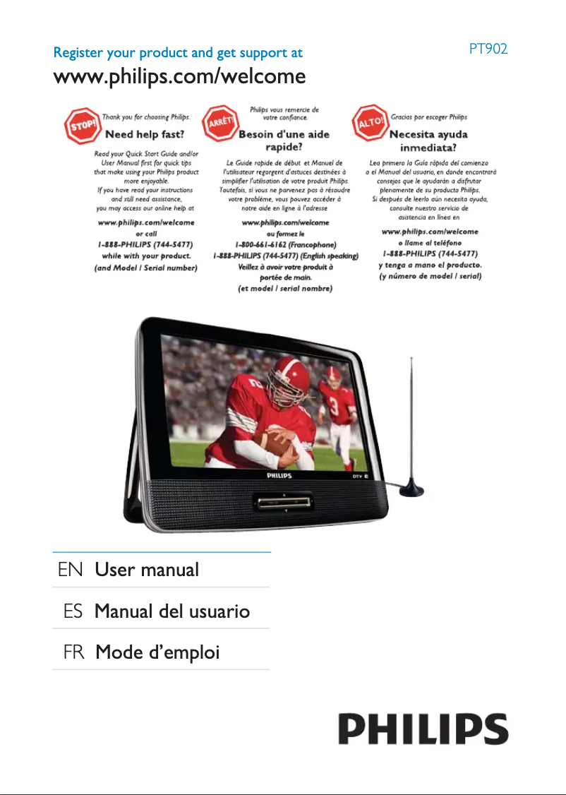 Imagen de la primera página del manual del dispositivo PT902