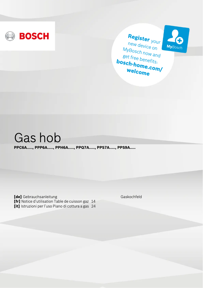 Page 1 de la notice Manuel utilisateur Bosch PPQ7A6C90N