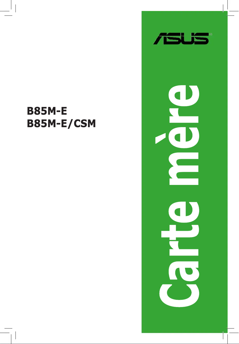 Page 1 de la notice Manuel utilisateur Asus B85M-E