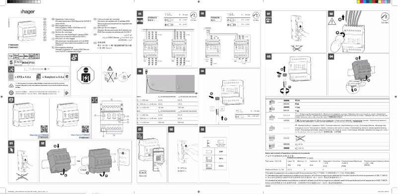 Page 1 de la notice Manuel utilisateur Hager TYMS646T