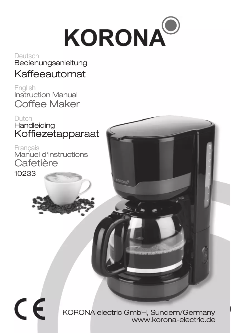 Page n°1 - Manuel utilisateur Korona 10233