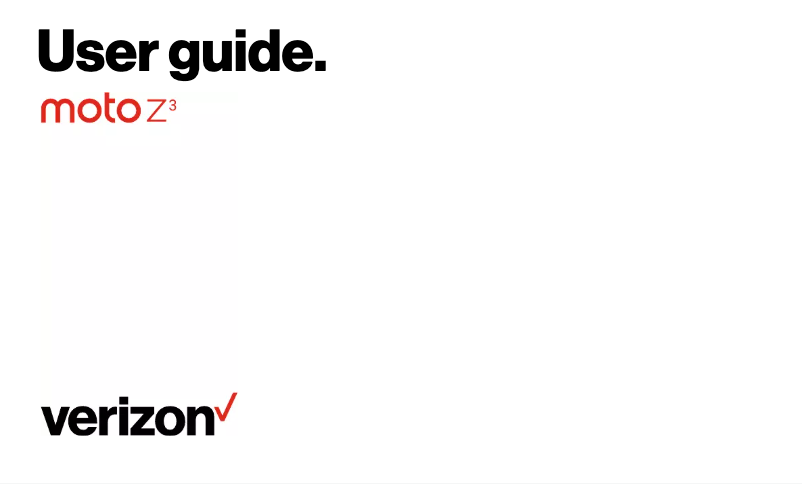 Page 1 de la notice Manuel utilisateur Motorola Moto Z3