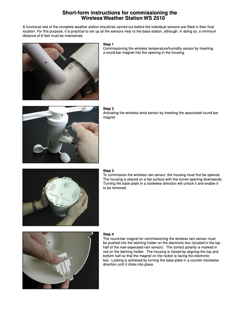 Page n°1 - Guide de démarrage rapide La Crosse Technology WS-2510