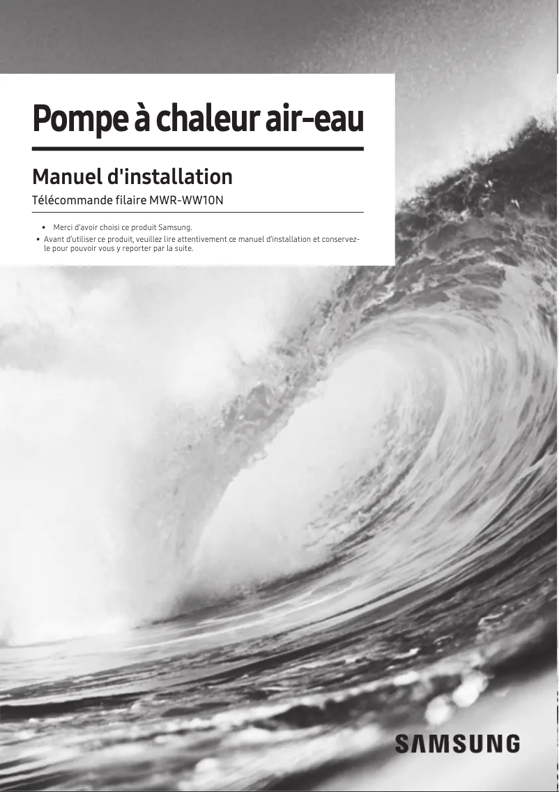 Page n°1 - Guide d'installation Samsung AE160ANYDEH