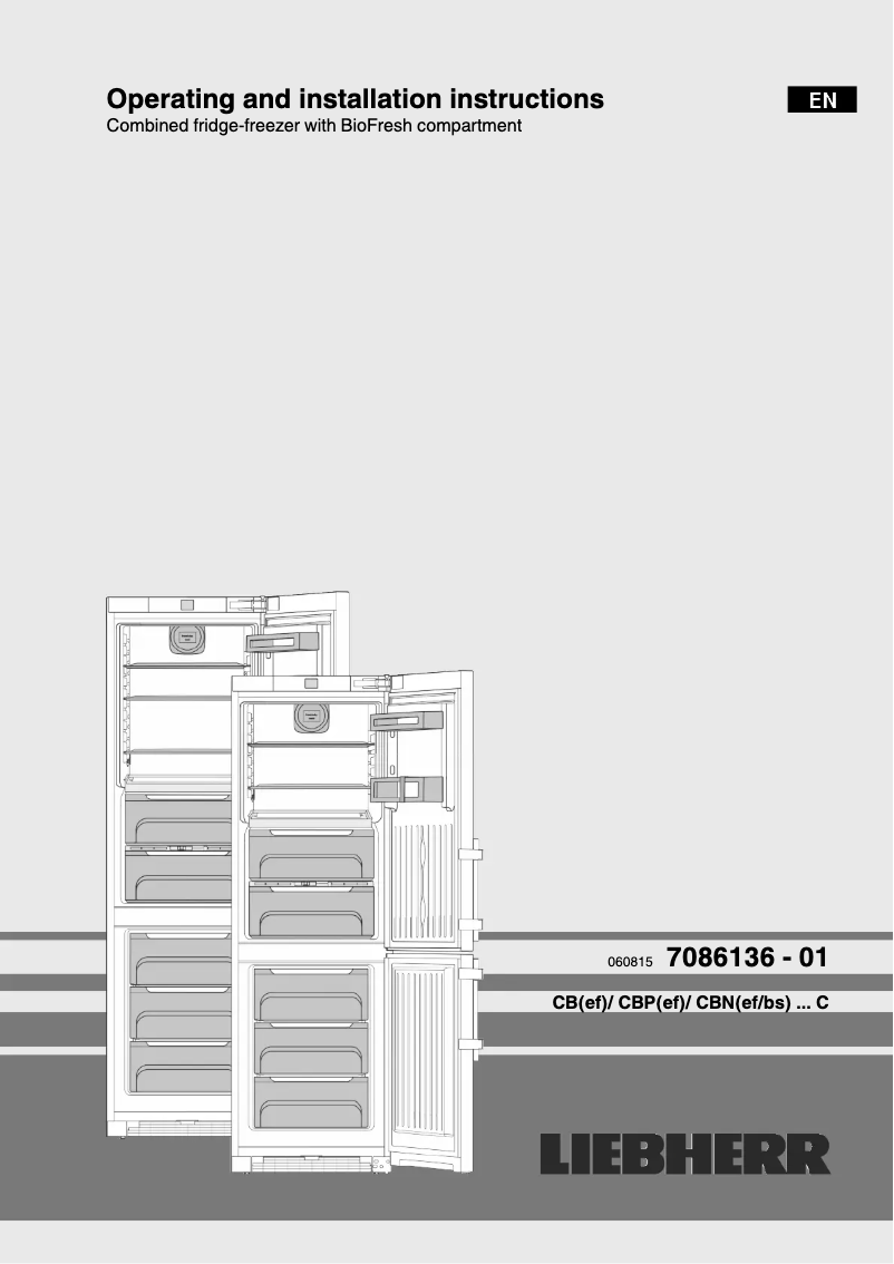 Page n°1 - Manuel utilisateur Liebherr CBPef 4815 Comfort BioFresh
