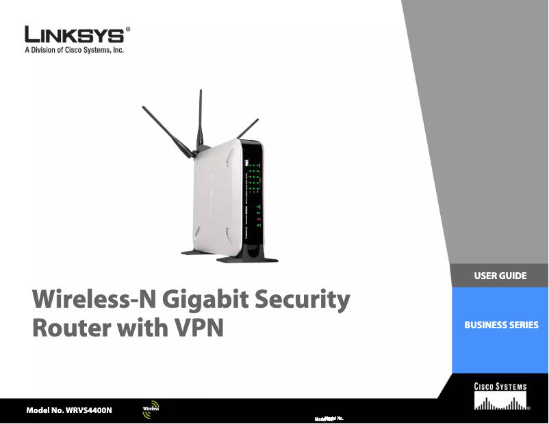 Page n°1 - Manuel utilisateur Linksys WRVS4400N