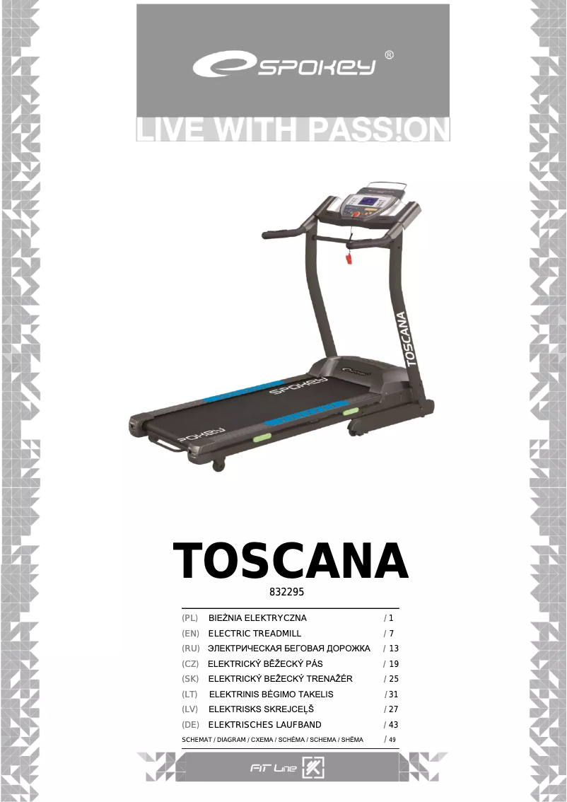 Image de la première page du manuel de l'appareil Toscana 832295