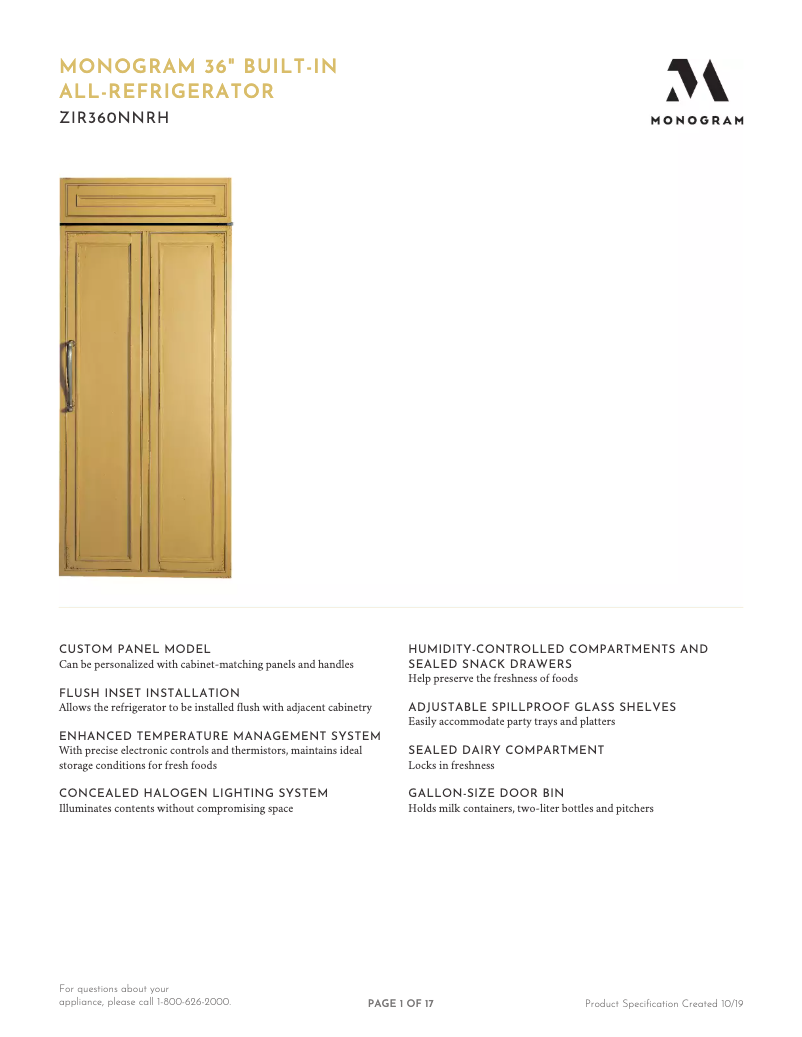 Image de la première page du manuel de l'appareil ZIR360NNRH