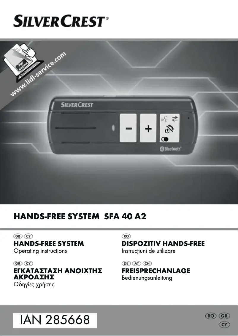 Page n°1 - Manuel utilisateur SilverCrest SFA 40 A2