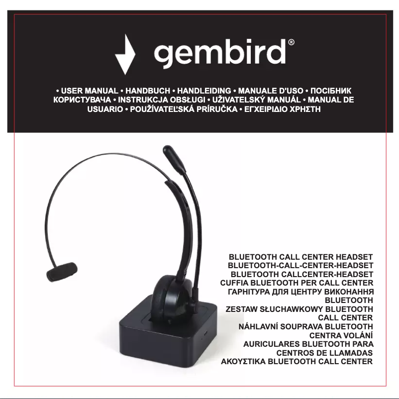 Page 1 de la notice Manuel utilisateur GMB Audio BTHS-M-01