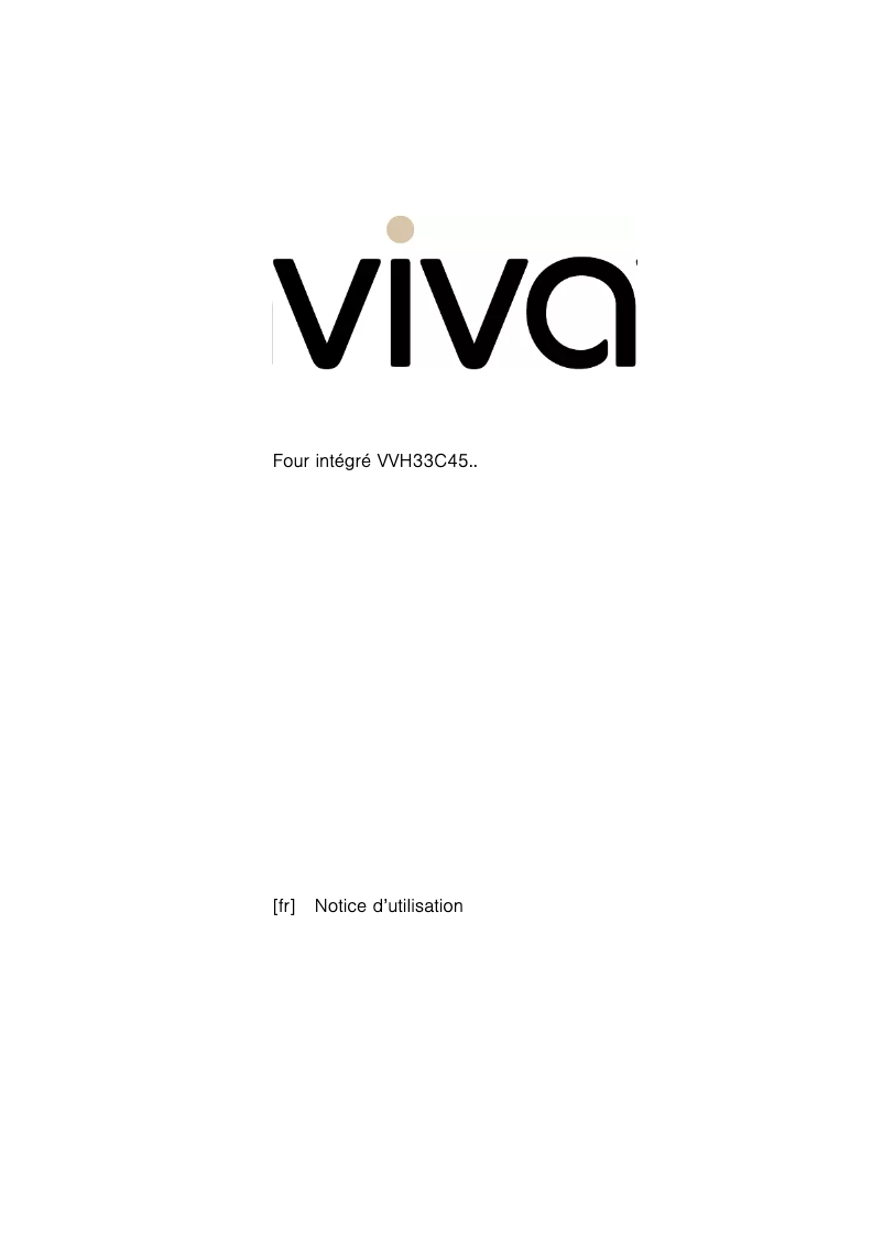 Page n°1 - Manuel utilisateur Viva VVH33C4521