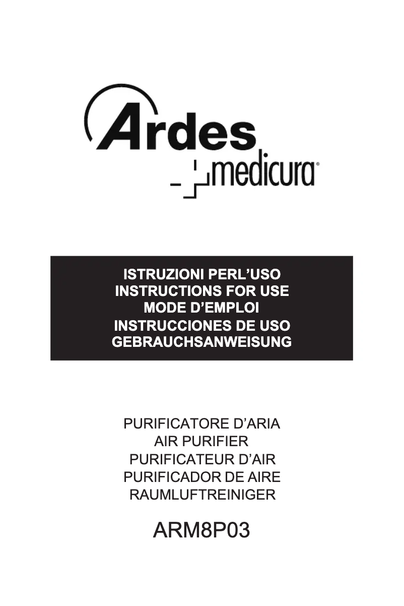 Image de la première page du manuel de l'appareil ARM8P03