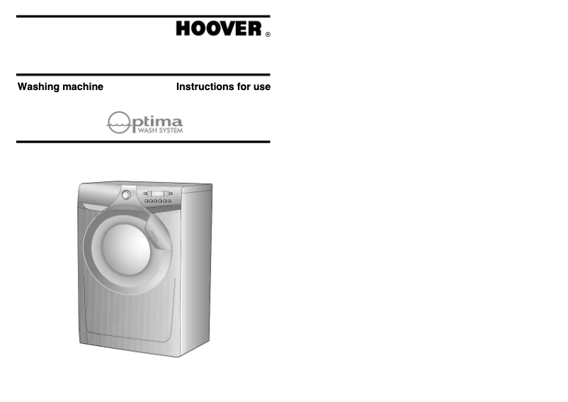 Page 1 de la notice Manuel utilisateur Hoover WMH 139D