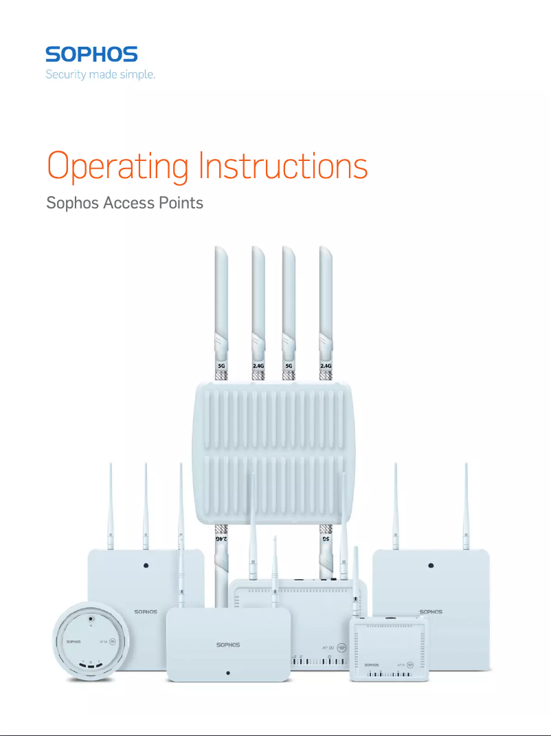 Page 1 de la notice Manuel utilisateur Sophos AP55C