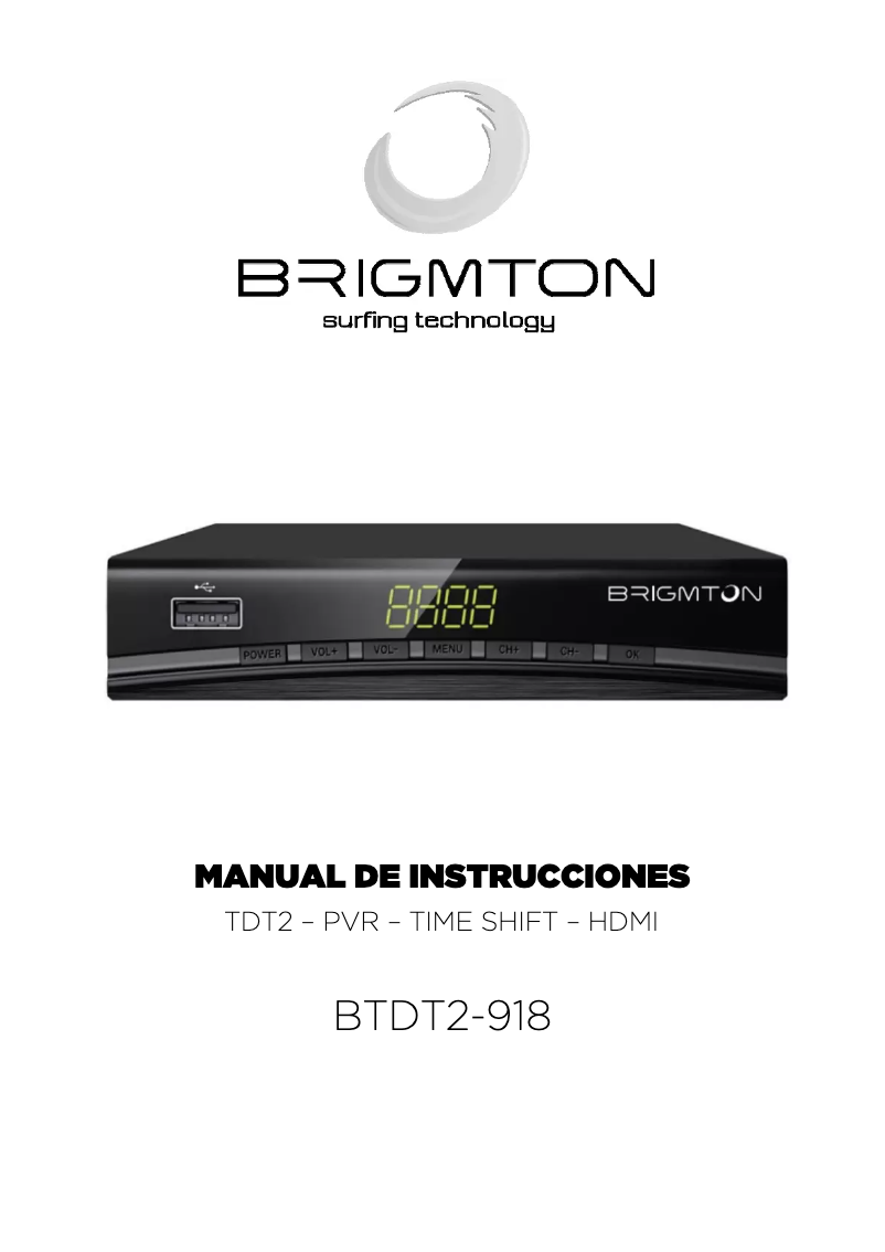 Página 1 del manual Manual de usuario Brigmton BTDT2-918