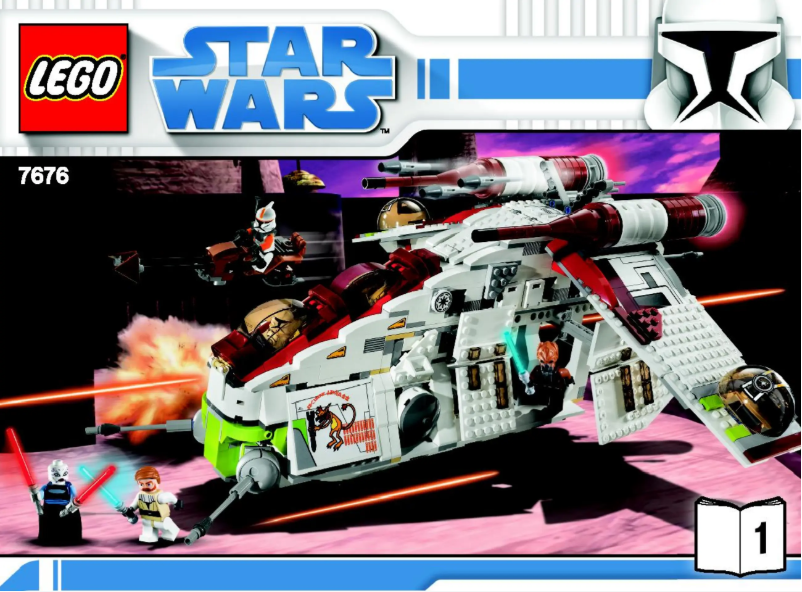 Page 1 de la notice Manuel utilisateur Lego Republic Attack Gunship (TM)