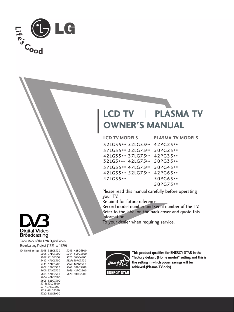 Página 1 del manual Manual de usuario LG 475500.BEU