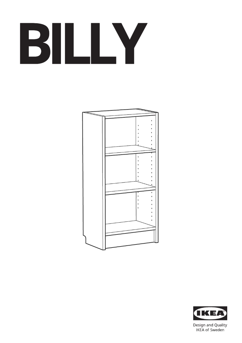 Página 1 del manual Manual de usuario Ikea BILLY 204.958.30