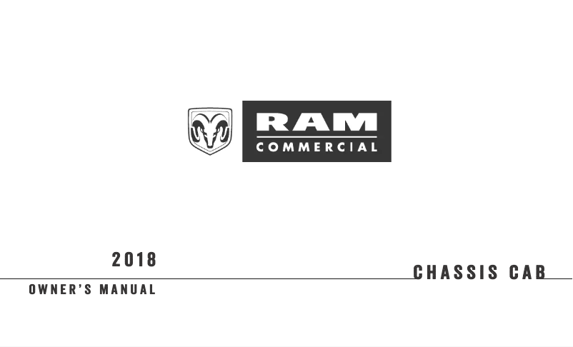 Page 1 de la notice Manuel utilisateur RAM 4500 Chassis Cab (2018)
