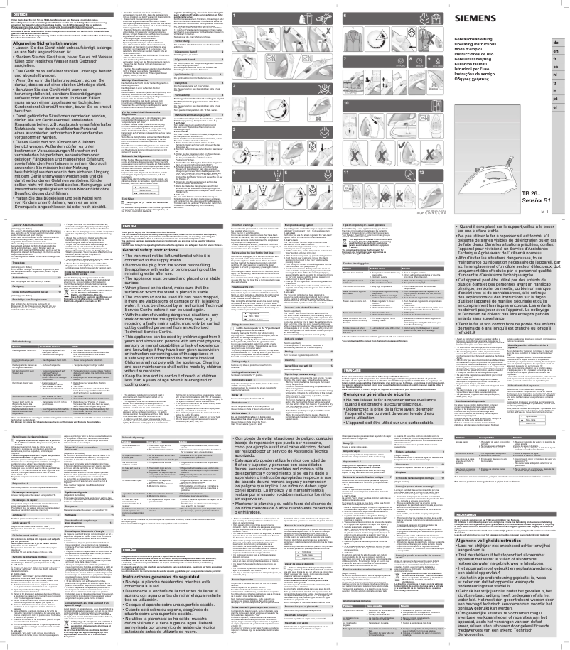 Page n°1 - Manuel utilisateur Siemens Slider S1 TB26330