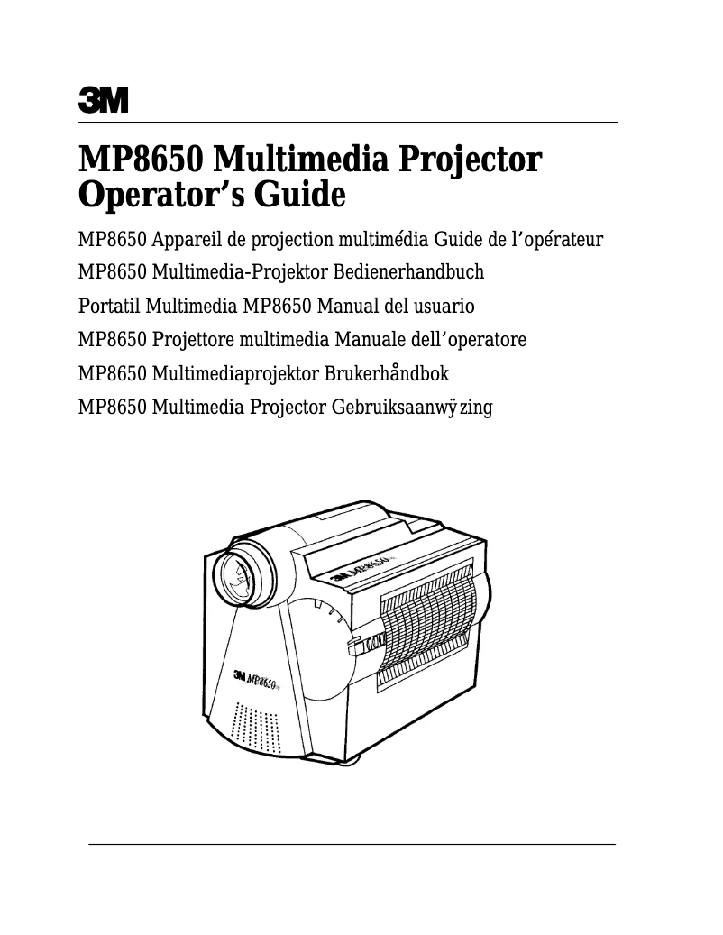 Image de la première page du manuel de l'appareil MP8650