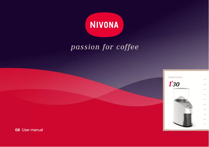 Página 1 del manual Manual de usuario Nivona CafeGrano 130