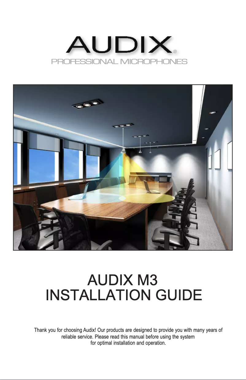 Page 1 de la notice Guide d'installation Audix M3