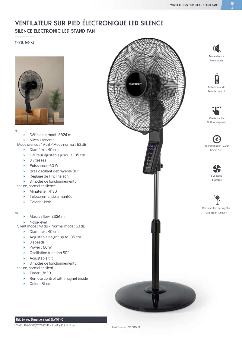 Image de la première page du manuel de l'appareil THVEL460KS