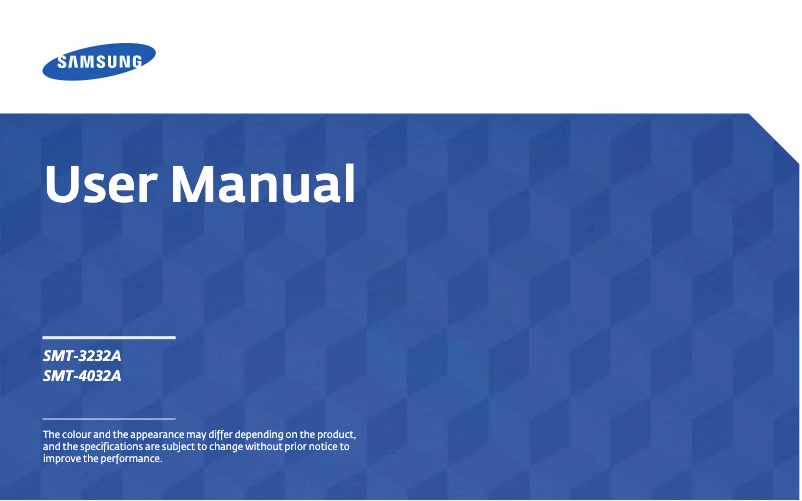 Page n°1 - Manuel utilisateur Hanwha SMT-4032A