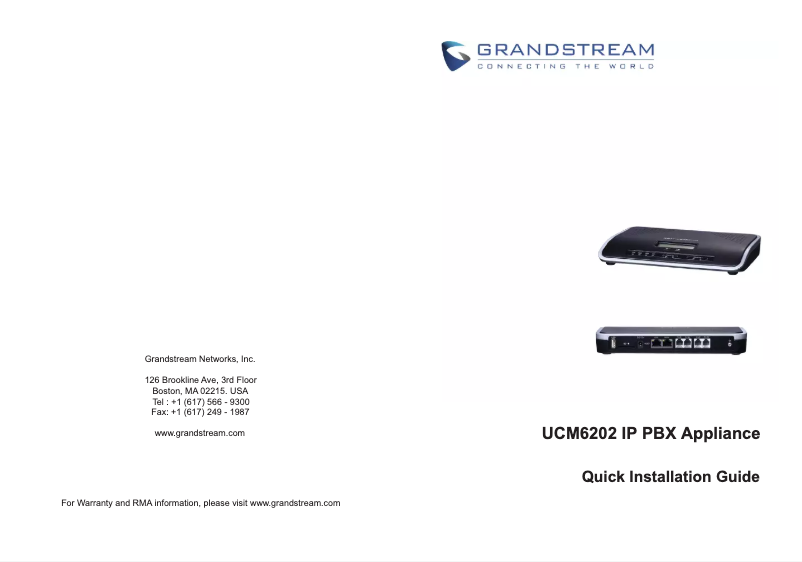 Image de la première page du manuel de l'appareil UCM6202