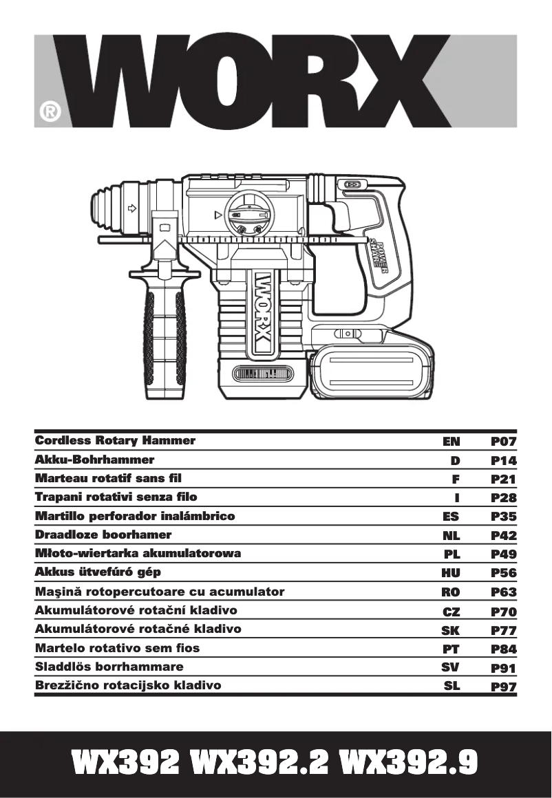 Imagen de la primera página del manual del dispositivo WX392