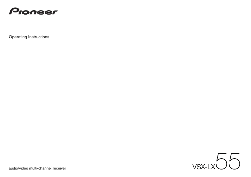 Page 1 de la notice Manuel utilisateur Pioneer VSX-LX55