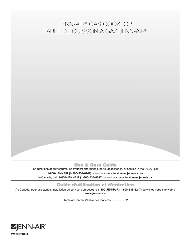 Page 1 de la notice Manuel utilisateur Jenn-Air JGC3215GS