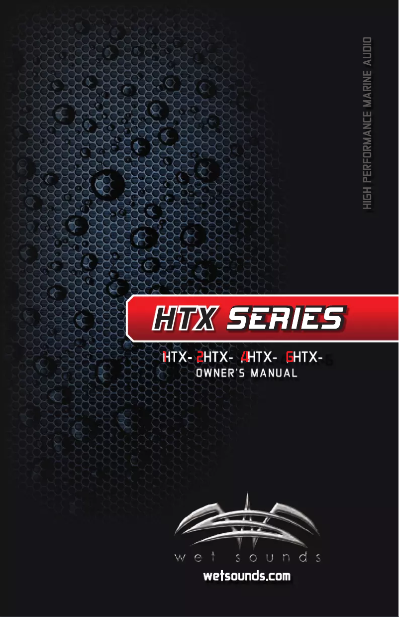 Page n°1 - Manuel utilisateur Wet Sounds HTX-4